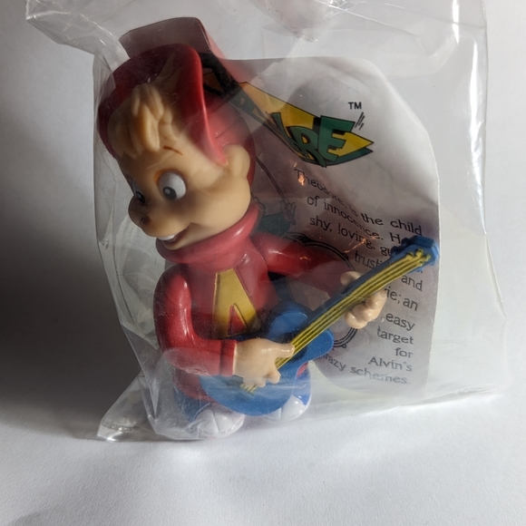 Alvin and the Chipmunks KFC PVC Figure - Alvin Guitar vintage 1991. Sealed - Picture 1 of 3